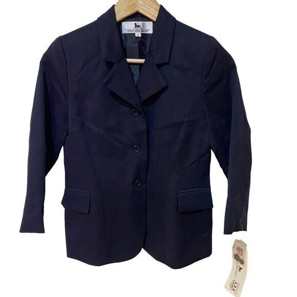 State Line Tack Children’s Equestrian riding NEW jacket size 4 Navy - Picture 1 of 5